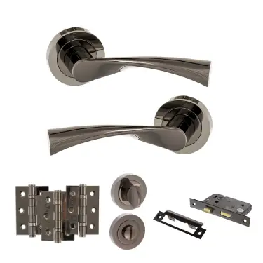 Click Here To Enlarge This Photo Of Atlantic - S34RBN STATUS Colorado Door Handle Pack - Black Nickel