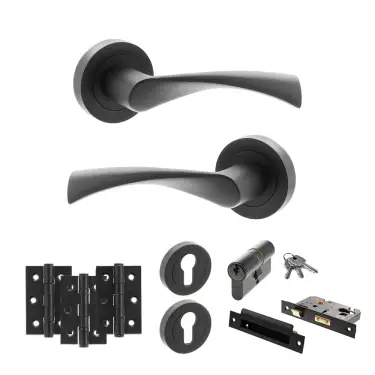 Click Here To Enlarge This Photo Of Atlantic - S34RMB STATUS Colorado Door Handle Pack - Matt Black