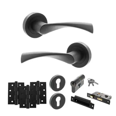 Click Here To Enlarge This Photo Of Atlantic - S34RMB STATUS Colorado Door Handle Pack - Matt Black
