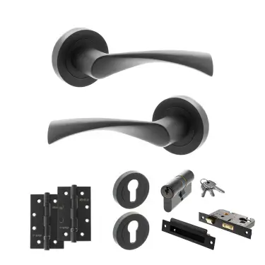Click Here To Enlarge This Photo Of Atlantic - S34RMB STATUS Colorado Door Handle Pack - Matt Black