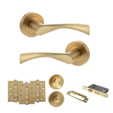 Click Here To Enlarge This Photo Of Atlantic - S34RSB STATUS Colorado Door Handle Pack - Satin Brass