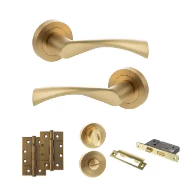 Click Here To Enlarge This Photo Of Atlantic - S34RSB STATUS Colorado Door Handle Pack - Satin Brass