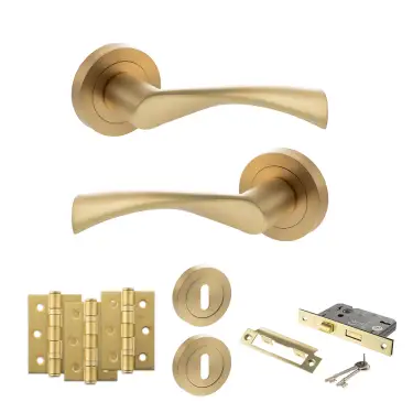 Click Here To Enlarge This Photo Of Atlantic - S34RSB STATUS Colorado Door Handle Pack - Satin Brass