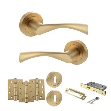 Click Here To Enlarge This Photo Of Atlantic - S34RSB STATUS Colorado Door Handle Pack - Satin Brass