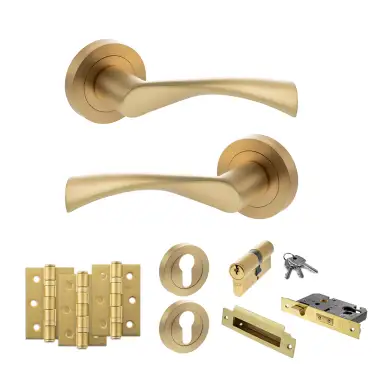 Click Here To Enlarge This Photo Of Atlantic - S34RSB STATUS Colorado Door Handle Pack - Satin Brass