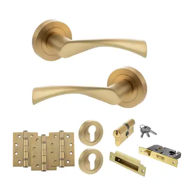 Click Here To Enlarge This Photo Of Atlantic - S34RSB STATUS Colorado Door Handle Pack - Satin Brass