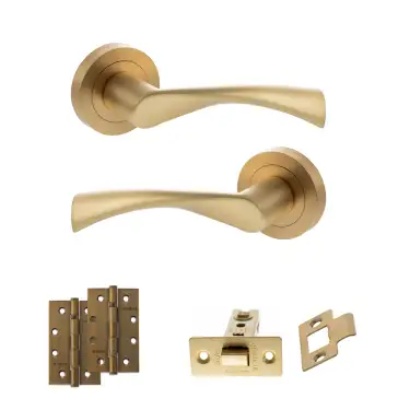 Click Here To Enlarge This Photo Of Atlantic - S34RSB STATUS Colorado Door Handle Pack - Satin Brass
