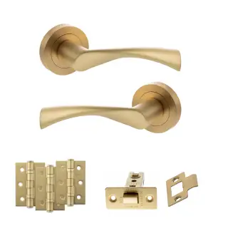 Atlantic - S34RSB STATUS Colorado Door Handle Pack - Satin Brass