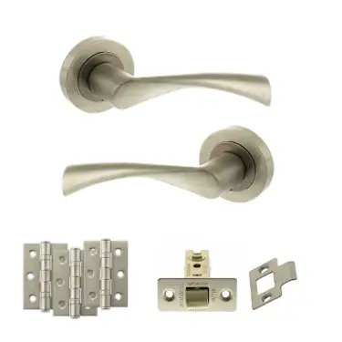 Click Here To Enlarge This Photo Of Atlantic - S34RSN STATUS Colorado Door Handle Pack - Satin Nickel
