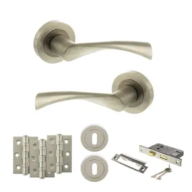 Click Here To Enlarge This Photo Of Atlantic - S34RSN STATUS Colorado Door Handle Pack - Satin Nickel