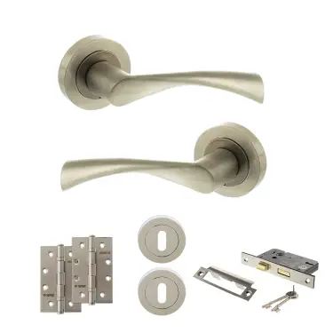 Click Here To Enlarge This Photo Of Atlantic - S34RSN STATUS Colorado Door Handle Pack - Satin Nickel