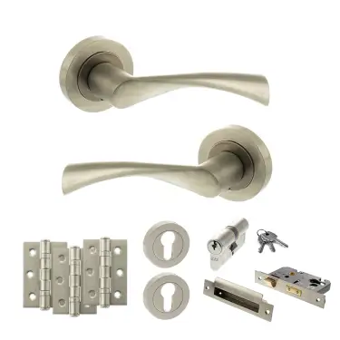 Click Here To Enlarge This Photo Of Atlantic - S34RSN STATUS Colorado Door Handle Pack - Satin Nickel