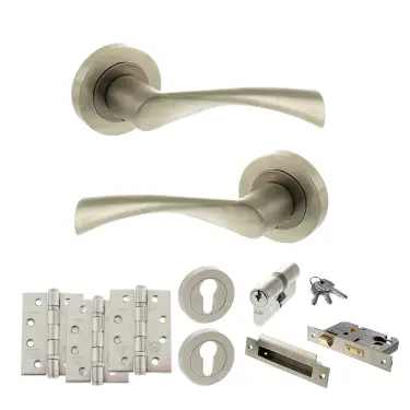 Click Here To Enlarge This Photo Of Atlantic - S34RSN STATUS Colorado Door Handle Pack - Satin Nickel