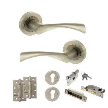 Click Here To Enlarge This Photo Of Atlantic - S34RSN STATUS Colorado Door Handle Pack - Satin Nickel