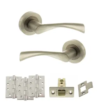 Click Here To Enlarge This Photo Of Atlantic - S34RSN STATUS Colorado Door Handle Pack - Satin Nickel