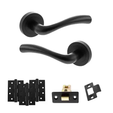 Click Here To Enlarge This Photo Of Atlantic - S35RMB STATUS Texas Door Handle Pack - Matt Black