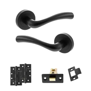 Click Here To Enlarge This Photo Of Atlantic - S35RMB STATUS Texas Door Handle Pack - Matt Black