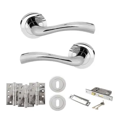 Click Here To Enlarge This Photo Of Atlantic - S35RPC STATUS Texas Door Handle Pack - Polished Chrome