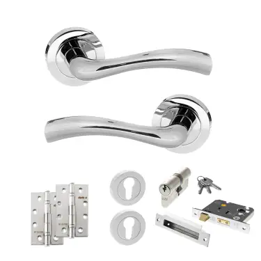 Click Here To Enlarge This Photo Of Atlantic - S35RPC STATUS Texas Door Handle Pack - Polished Chrome