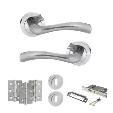 Click Here To Enlarge This Photo Of Atlantic - S35RSC STATUS Texas Door Handle Pack - Satin Chrome