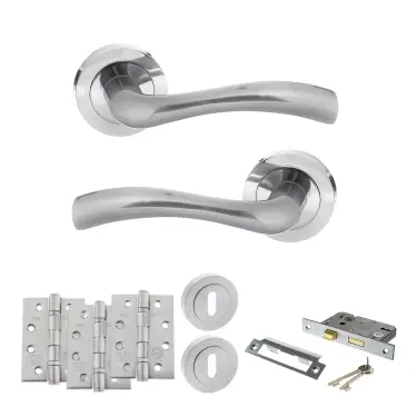 Click Here To Enlarge This Photo Of Atlantic - S35RSC STATUS Texas Door Handle Pack - Satin Chrome