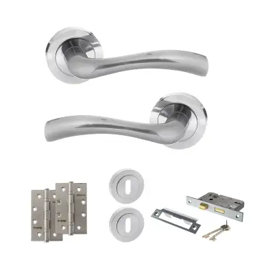 Click Here To Enlarge This Photo Of Atlantic - S35RSC STATUS Texas Door Handle Pack - Satin Chrome