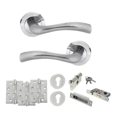 Click Here To Enlarge This Photo Of Atlantic - S35RSC STATUS Texas Door Handle Pack - Satin Chrome
