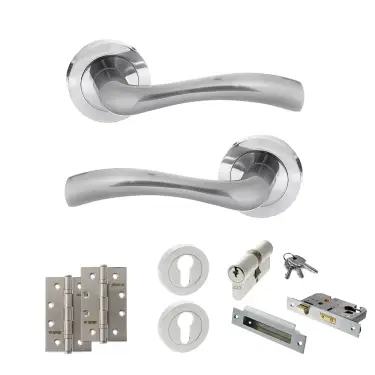 Click Here To Enlarge This Photo Of Atlantic - S35RSC STATUS Texas Door Handle Pack - Satin Chrome