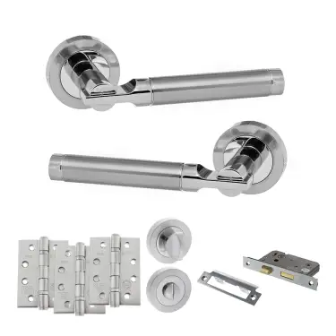 Click Here To Enlarge This Photo Of Atlantic - S36RSCPC STATUS Dakota Door Handle Pack - Satin Chrome/Polished Chrome