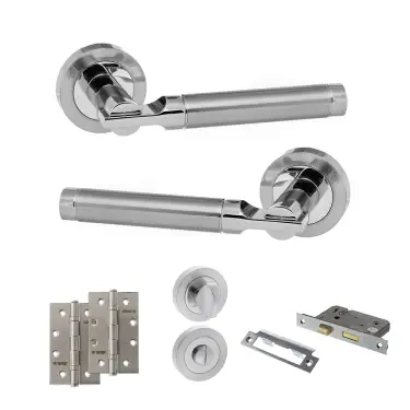 Click Here To Enlarge This Photo Of Atlantic - S36RSCPC STATUS Dakota Door Handle Pack - Satin Chrome/Polished Chrome