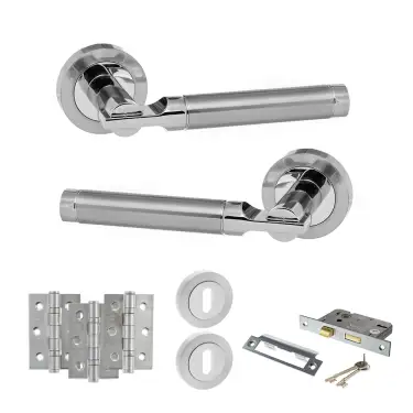 Click Here To Enlarge This Photo Of Atlantic - S36RSCPC STATUS Dakota Door Handle Pack - Satin Chrome/Polished Chrome