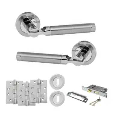Click Here To Enlarge This Photo Of Atlantic - S36RSCPC STATUS Dakota Door Handle Pack - Satin Chrome/Polished Chrome
