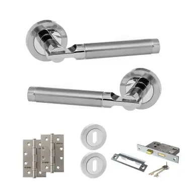 Click Here To Enlarge This Photo Of Atlantic - S36RSCPC STATUS Dakota Door Handle Pack - Satin Chrome/Polished Chrome