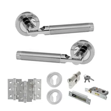 Click Here To Enlarge This Photo Of Atlantic - S36RSCPC STATUS Dakota Door Handle Pack - Satin Chrome/Polished Chrome