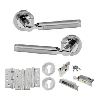 Click Here To Enlarge This Photo Of Atlantic - S36RSCPC STATUS Dakota Door Handle Pack - Satin Chrome/Polished Chrome