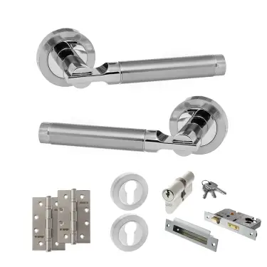 Click Here To Enlarge This Photo Of Atlantic - S36RSCPC STATUS Dakota Door Handle Pack - Satin Chrome/Polished Chrome