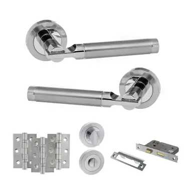 Click Here To Enlarge This Photo Of Atlantic - S36RSCPC STATUS Dakota Door Handle Pack - Satin Chrome/Polished Chrome