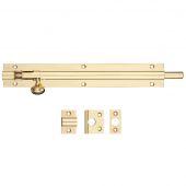 FB63 - Zoo Hardware Fulton & Bray Architectural Barrel Bolt 300mm x 38mm Polished Brass