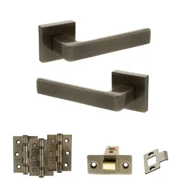 Click Here To Enlarge This Photo Of Atlantic - S40SAB STATUS Montana Door Handle Pack - Antique Brass