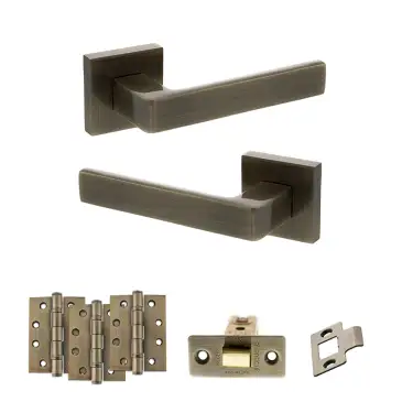 Click Here To Enlarge This Photo Of Atlantic - S40SAB STATUS Montana Door Handle Pack - Antique Brass