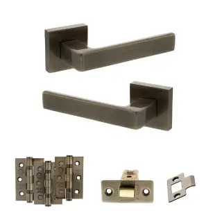 Atlantic - S40SAB STATUS Montana Door Handle Pack - Antique Brass