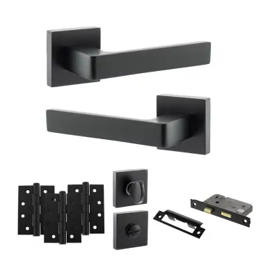 Click Here To Enlarge This Photo Of Atlantic - S40SMB STATUS Montana Door Handle Pack - Matt Black