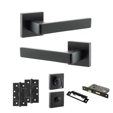 Click Here To Enlarge This Photo Of Atlantic - S40SMB STATUS Montana Door Handle Pack - Matt Black