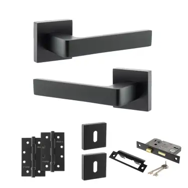 Click Here To Enlarge This Photo Of Atlantic - S40SMB STATUS Montana Door Handle Pack - Matt Black