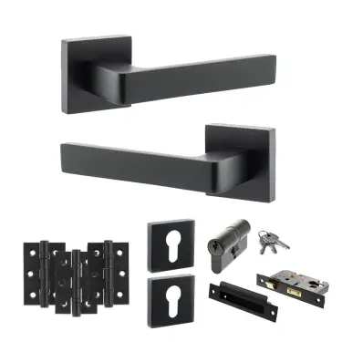 Click Here To Enlarge This Photo Of Atlantic - S40SMB STATUS Montana Door Handle Pack - Matt Black