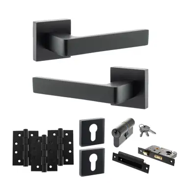 Click Here To Enlarge This Photo Of Atlantic - S40SMB STATUS Montana Door Handle Pack - Matt Black