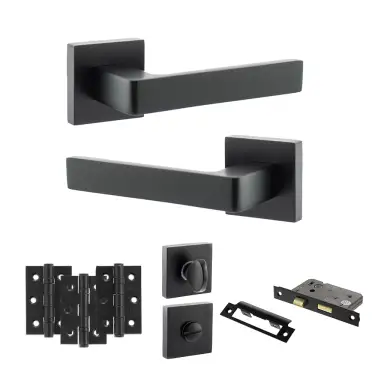 Click Here To Enlarge This Photo Of Atlantic - S40SMB STATUS Montana Door Handle Pack - Matt Black