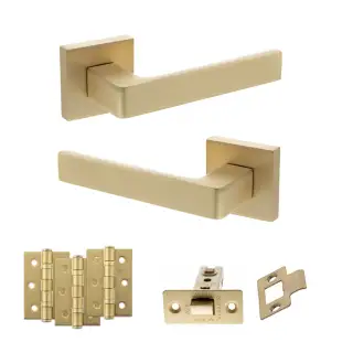 Atlantic - S40SSB STATUS Montana Door Handle Pack - Satin Brass