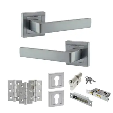 Click Here To Enlarge This Photo Of Atlantic - S40SSC STATUS Montana Door Handle Pack - Satin Chrome