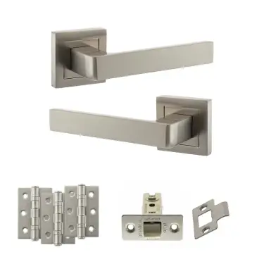 Click Here To Enlarge This Photo Of Atlantic - S40SSN STATUS Montana Door Handle Pack - Satin Nickel
